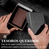 Tarjetero de Cuero,Carteras para Caballero,Porta Tarjetas Metal Protección RFID,Tarjetero Antirrobo