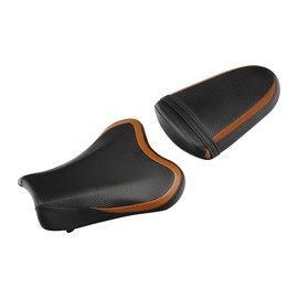 TCT-MOTORPARTS Driver & Passenger Seat Cushion Fit For Suzuki GSXR1000 GSXR-1000 2005-2006 05 (Black+Brown)