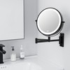 LANSI Wall Mounted Makeup Mirror with Lights, 8" Bathroom Vanity