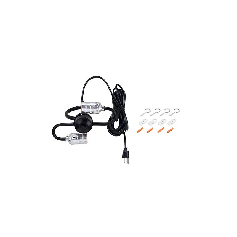 Aspen Creative 21044-1B, One Plug Pendant Conversion Matte Black Swag