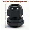 20 Pcs 1/2 NPT Black Nylon PA66 IP68 Waterproof Adjustable