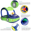 Baby Inflatable Pool Float with Canopy Thick PVC Car Shaped