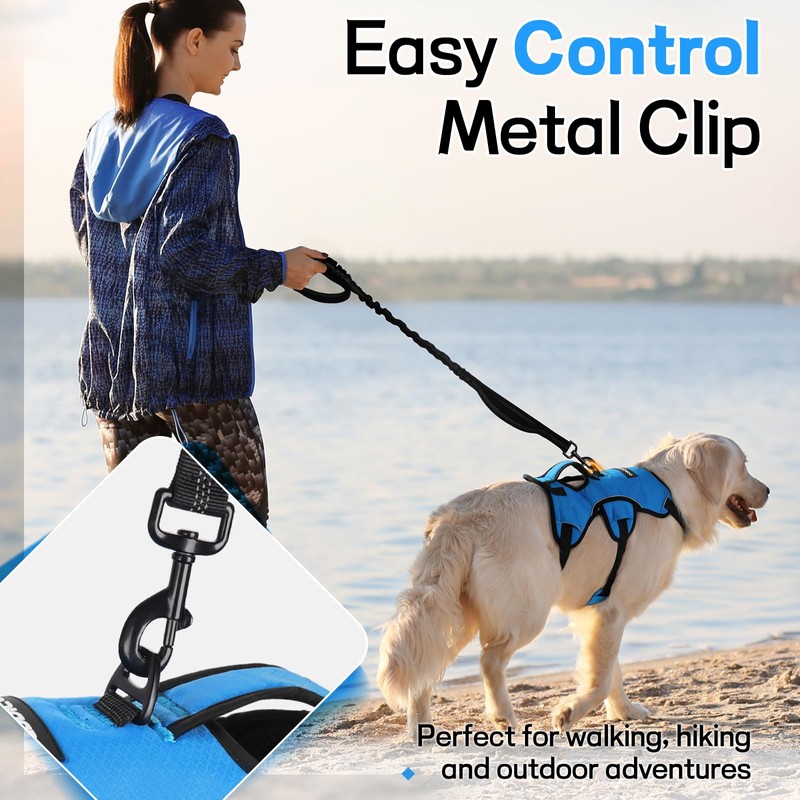 rabbitgoo Escape-Proof Dog Harness Medium with Large Handle, Adjustable No