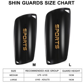 Fuyamp Football Shin Pads incl. Sleeves with Optimized Insert Pocket,Kids Adults Football Shin Guards Set Soccer Protective Shin Pads Equipment for Kids Teens Adults boys girls(M)