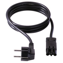 Bachmann Device supply cable - Schuko GST18-5m - Black -, 375.007 (GST18-5m - Black - S1: German type right angle plug, S2: Wieland GST18/3 female connector)
