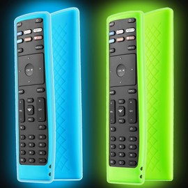 2 Pack Remote Case for Vizio XRT136, Silicone Cover for LCD LED TV Controller, Smart TV Remote Skin Sleeve Glow in The Dark Green Blue