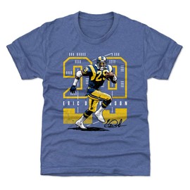 500 LEVEL Eric Dickerson Youth Shirt (Kids Shirt, 10-12Y Large, Tri Royal) - Eric Dickerson Future Y WHT