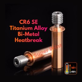 Super Print 2PCS Ender 3 Neo CR6 SE All Metal Titanium Alloy Bi-metal Heatbreak, Upgrade Smooth Bimetal Heat Break,For CR-6 SE/Max/CR10 Smart/Ender 3 V2 Neo/Ender 3 Max Neo/Ender 3 Neo Hotend