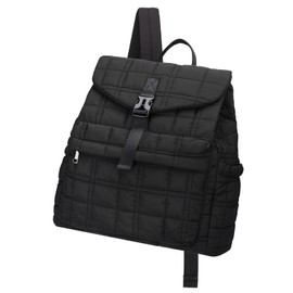 RAVUO Quilted Backpack for Women, Puffer Backpacks Purse Small Fashion Lightweight Travel Bookbag Drawstring Flap Daypack Khaki