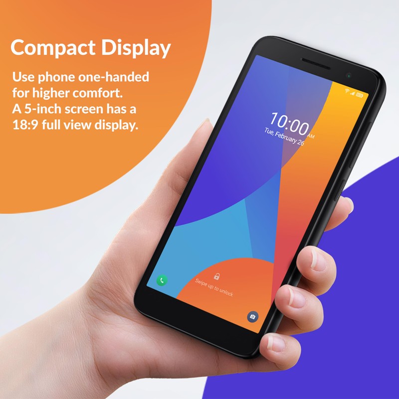 Alcatel 1 (16GB) 5.0" Full View Display - Removable Battery