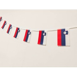 Slovenia Flag, 40 Pieces Slovenia Flag, Slovenia Garland, 11.4 m Flag, Slovenia National Flag, European Flags, 5.5 x 8.5 Inch Decoration