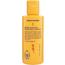 SEVEN POTIONS Beard Shampoo for Men — Gentle, Cleansing Beard Wash for a Clean Beard with No Beard Itch — Natural, Vegan, Cruelty Free — (Woodland Harmony, 3.4 Fl Oz)