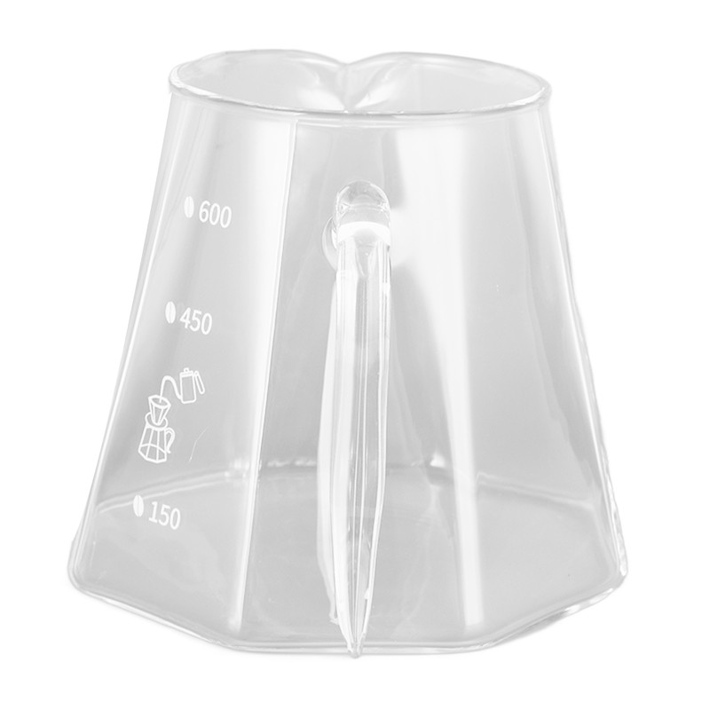 600ml Hand Drip Coffee Glass Cup with Unique Eagle Beak