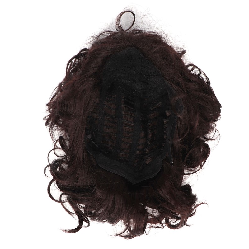 Men Short Black Wigs Soft Texture Breathable Adjust Net Firmly
