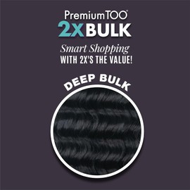 Sensationnel PremToo bulk weaving – 2x deep human hair blend for boho, knotless box or curly loose wave styles - 1 pack (18 inch, BLUSHPINK)