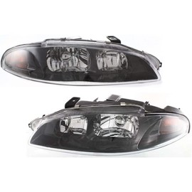 CarLights360 For 1997 1998 1999 Mitsubishi Eclipse Pair Headlight Driver and Passenger Side MI2502105 MI2503105 For MR296283 MR296284