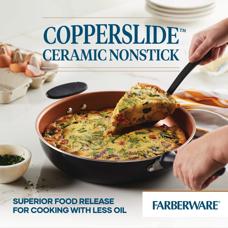 Farberware Glide Deep Nonstick Frying Pan / Fry Pan /