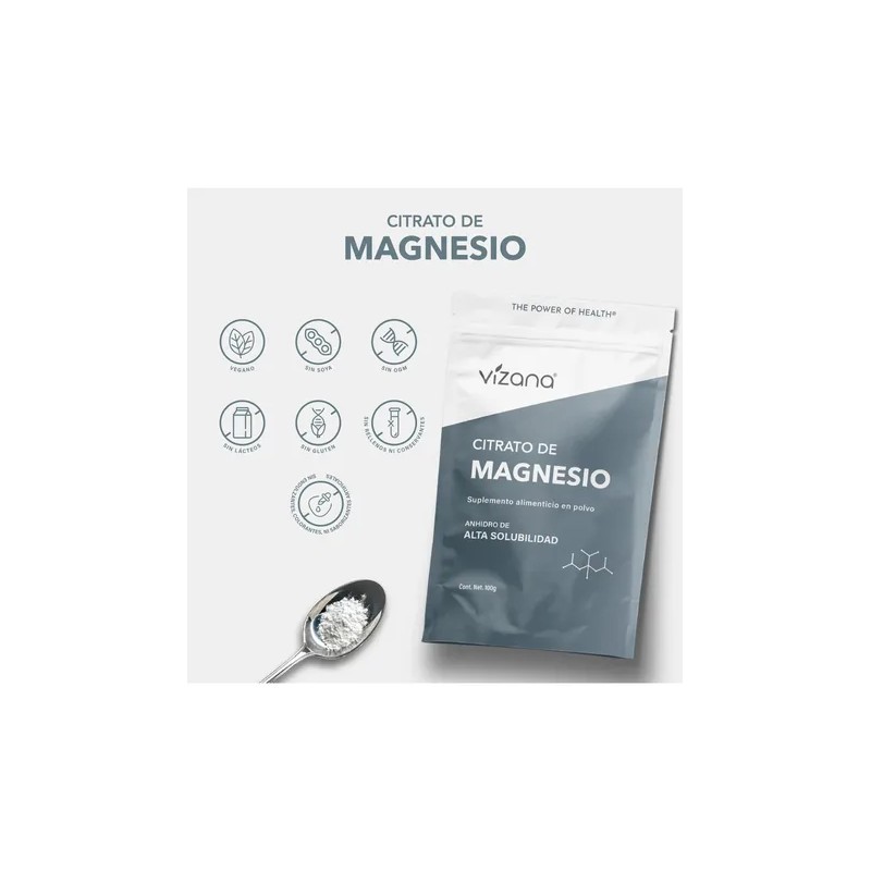 Citrato De Magnesio En Polvo 100 G Vizana Nutrition
