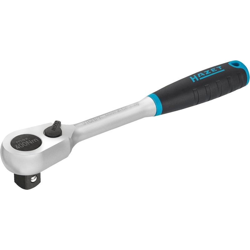 Hazet HiPer 916HPK Fine-Tooth Reversible Ratchet, Short Design, 1/2 Inch