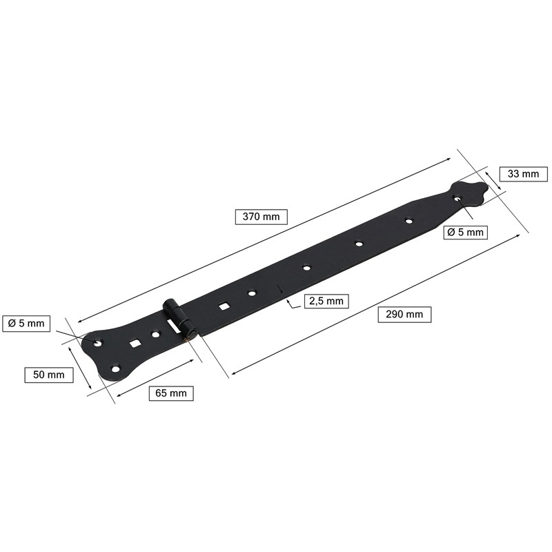 KOTARBAU® Shutter Hinge 370 mm Narrow Gate Hinge Stylish Door