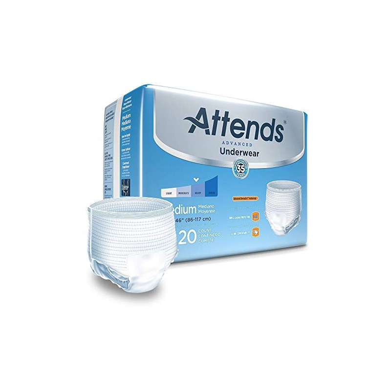 Attends Super Plus Underwear, Medium, Heavy Absorbency, APP0720 - Pack