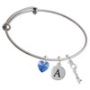 Delight Jewelry Silvertone Small Coach Script - Crystal Heart and