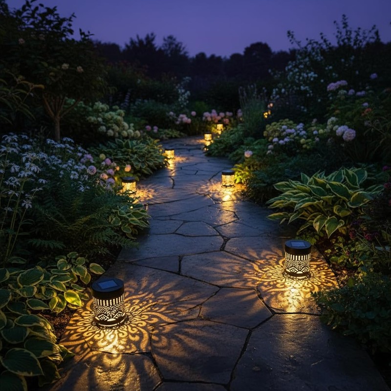 YYingYu 2026 Upgrade Solar Mandala Lights Outdoor, Waterproof Metal Solar