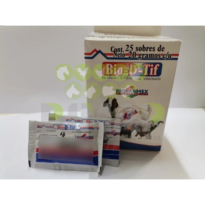 Bio D Tif Para El Alimento 25 Sobre 20g Caja