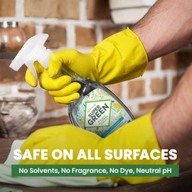 SuperGreen Powerful All-Purpose Cleaner and Degreaser Concentrate | USDA Certified Bio-Based, Non-toxic, NO Ammonia or Phosphates, 128 fl oz