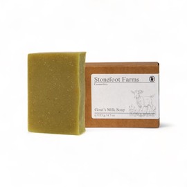 Stonefoot Farms All Natural Goat Milk Soap - Pine - Cold Processed Soap Bar for Face & Body, Moisturizing & Gentle on Sensitive Skin, Great Gift for Men - 4.5 oz