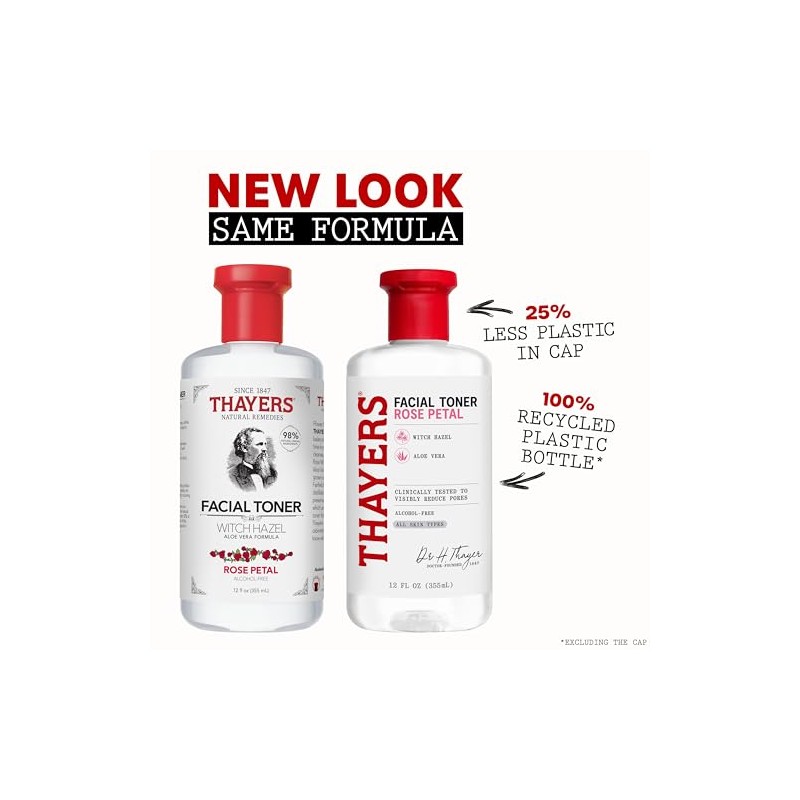 Thayers Tonificador sin alcohol con pétalos de rosa, hamamelis y