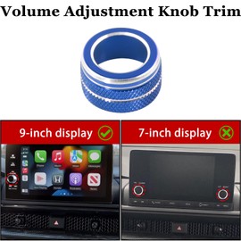 LOCOY Air Conditioning Vent Knob Cover for Honda Civic Accessories 2022-2024 2025, for CRV 2023 2024 2025 Start Stop Push Button Ring, Vent Lever Trim, AC Switch/Volume Knob Cover (9pcs Blue)