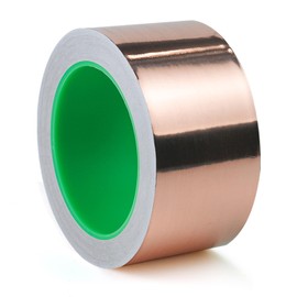BOMEI PACK 2inch x 49ft Copper Foil Tape with Conductive Adhesive for Guitar and EMI Shielding, Crafts, Soldering, Stained Glass, Electrical Repairs, Grounding 1 Pack