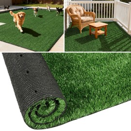 Artificial Grass Outdoor Rug - 4FTX6FT Turf Mat Fake Grass for Dogs