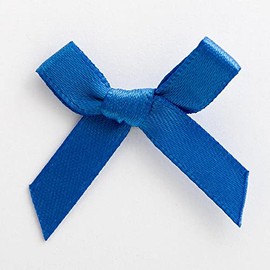 Italian Options Satin Craft Bows 100-Piece Pack, 3 cm Bow Width, Royal Blue