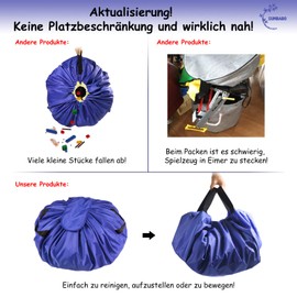 Sumbabo toy storage bag, carpet, blanket, bag for children, toy storage mat, play mat, bag with drawstring and cap like travel bag as a gift