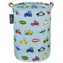 HKEC Kids Laundry Basket,Boys Toy Storage Bin,Baby Dirty Clothes Hamper,Nursery Hamper for Bedroom,Gift Baskets(Car)