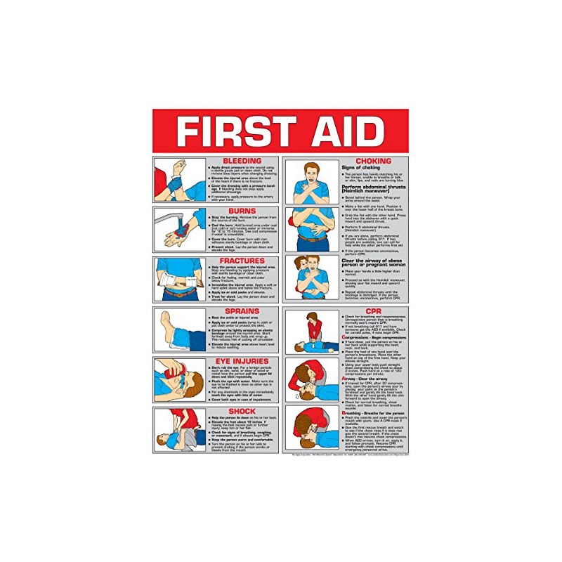 First Aid Laminated Poster 24" X 36"