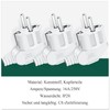Pack of 2 Schuko Plugs, IP20 Schuko Plug for Indoor