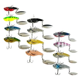A+B+C Color Set (0.4 oz (12.5 g) qb100248z02n0 Metal Vibration Mini Fishing Gear for Light Shore Jigging for Sea Bass, Sickepers, Black Bass, Etc