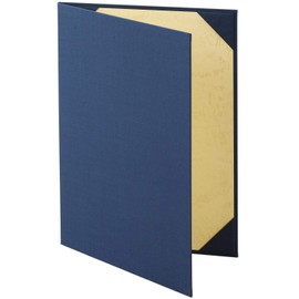 Mino Shokai 9011-01 Diploma File, Cloth, Name Insert, Navy, No Pad (For Diploma A4)