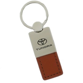 Au-TOMOTIVE GOLD Leather Key Ring for Toyota Tundra (Brown)