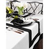 Solino Home Black and White Linen Tablecloth 108" L x