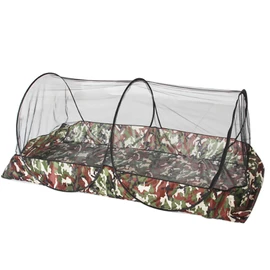 CMINGJ Portable Mosquito Net Foldable Pop-Up Travel Mosquito Net for Bed Free Installation-Suitable for Baby Adults Bedroom, Camping, nap, Patio (Extra-Large-Bottom Zipper(Black&Camouflage))