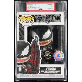 Comics: Venom™ Venom™ Collectible Vinyl Figure #749, Fully Encapsulated Bundle with Compatible Funko™ Pop!™ PSA Hard Protector Case, PSA Graded 8.5 NM-MT+