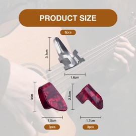 Xdealcozyxc 14PCS Guitar Finger Protectors Set, Thumb Picks for Acoustic Guitar