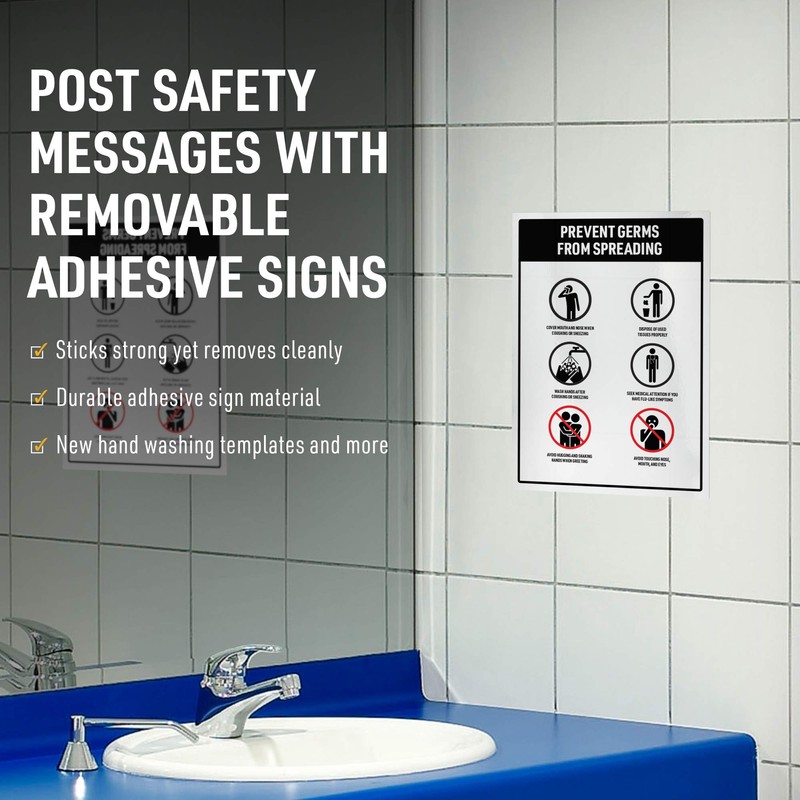 Avery Removable Label Safety Signs, 3-1/2" x 5", Water/Chemical Resistant,
