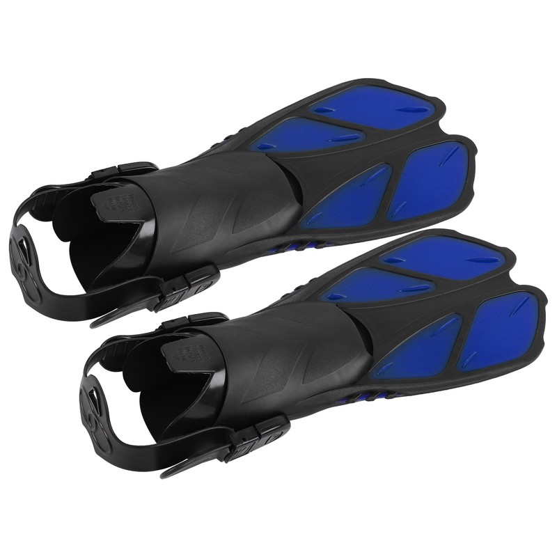 1 Pair Adjustable Swimming Fins TPR Open Heel Long Diving