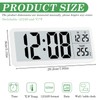 BORDEAG Radio-Controlled Digital Wall Clock, Digital Wall Clock with Temperature