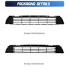 YUWUTF Front Bumper Grille Compatible with 2011-2013 Toyota Corolla Direct